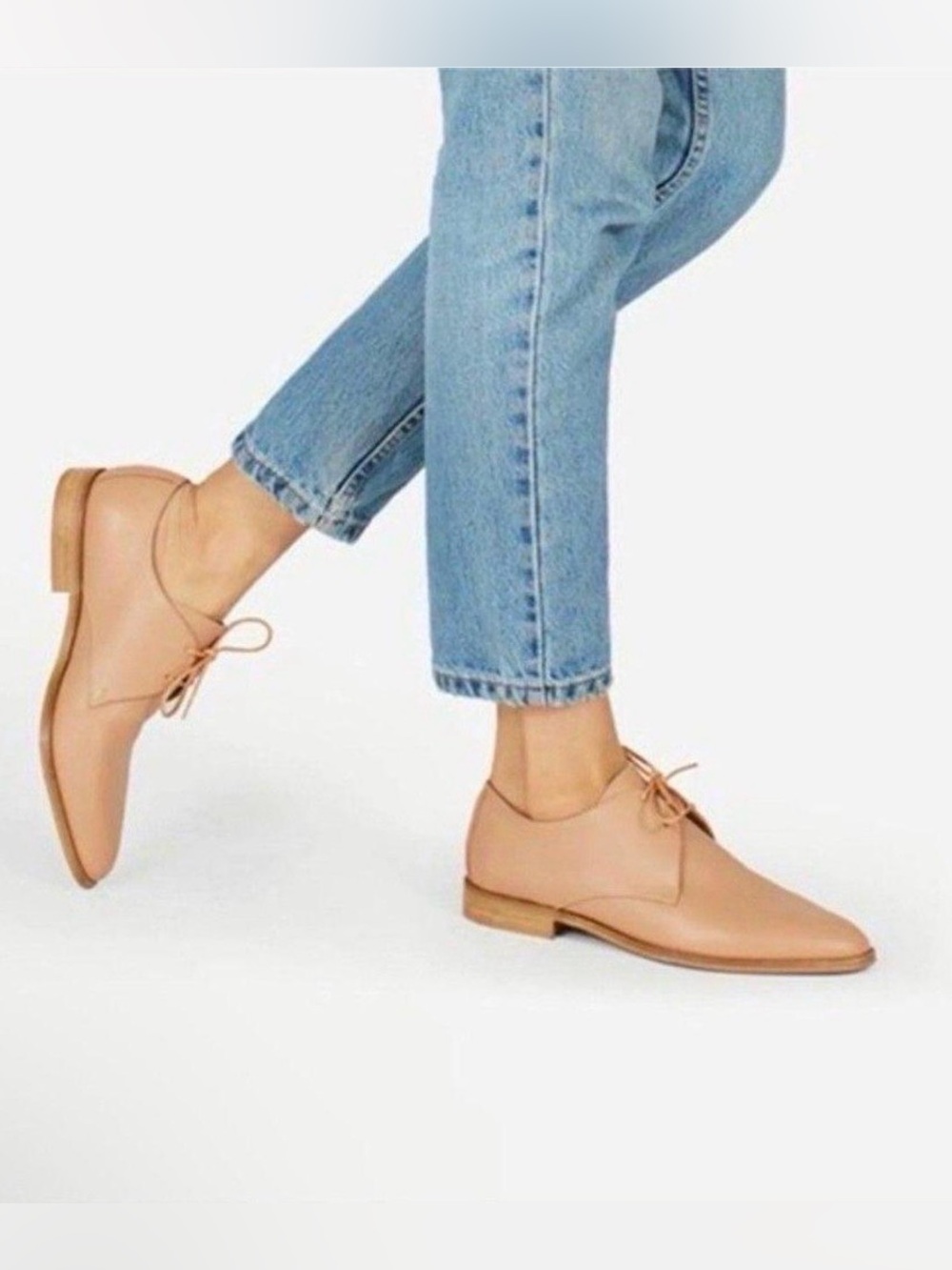 ✨ Rare Discontinued Everlane The Modern Oxford – Blush Tan Italian Leather ✨